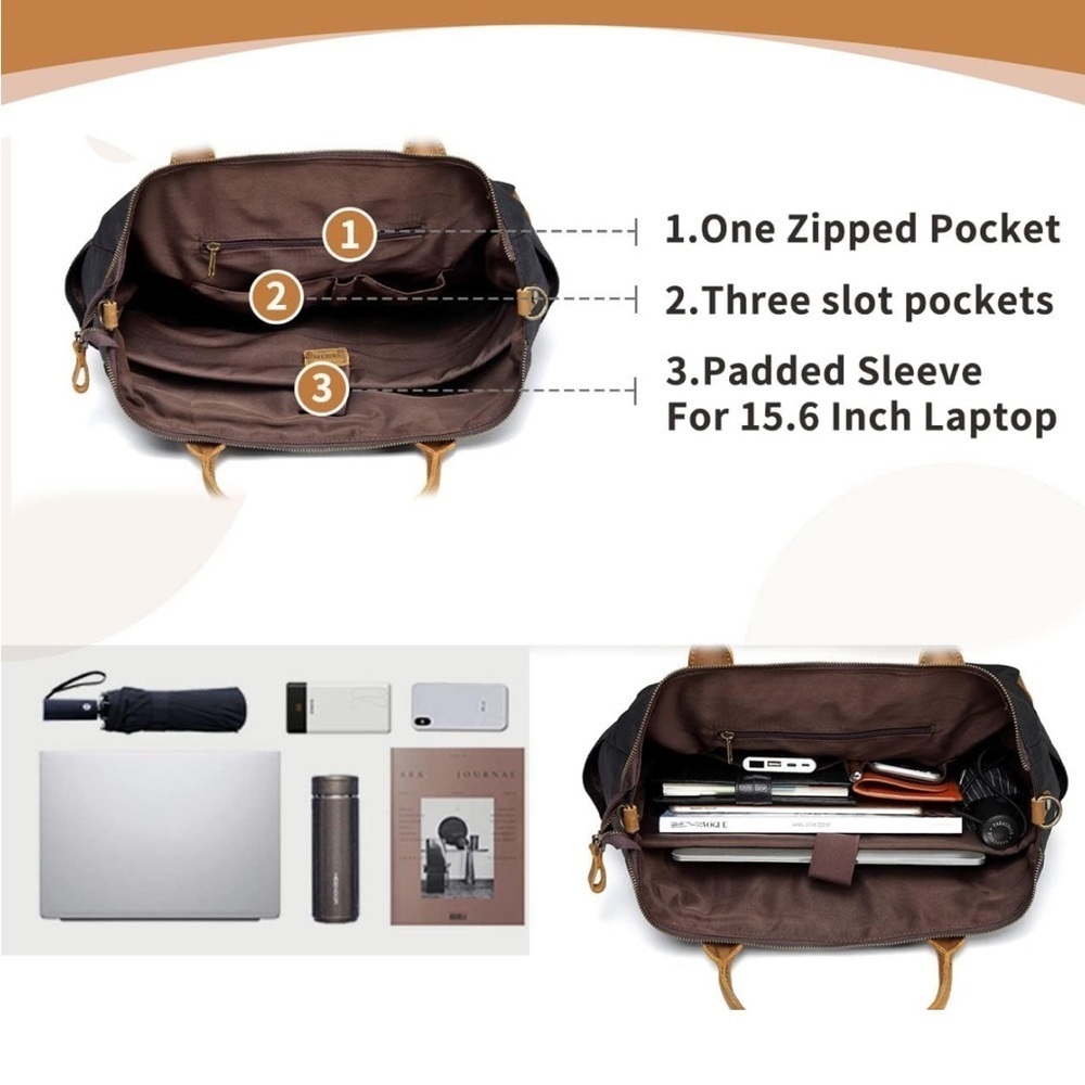 Vaschy High Capacity Laptop Bag - Picture 3 of 14